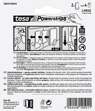 Produktbild tesa Powerstrips Haken Large CLASSIC