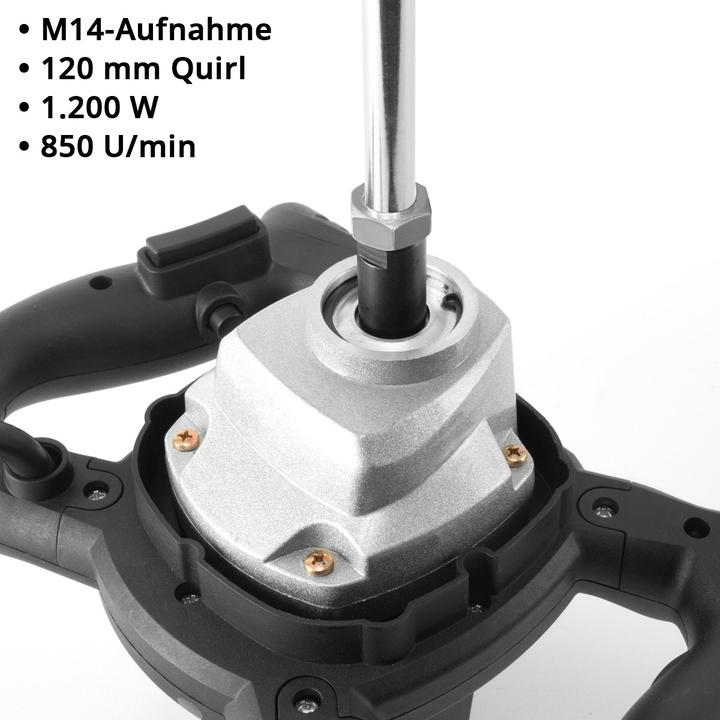 Actual product image Stahlwerk mortar stirrer 1,200 W stirrer 850 rpm additional whisk speed control