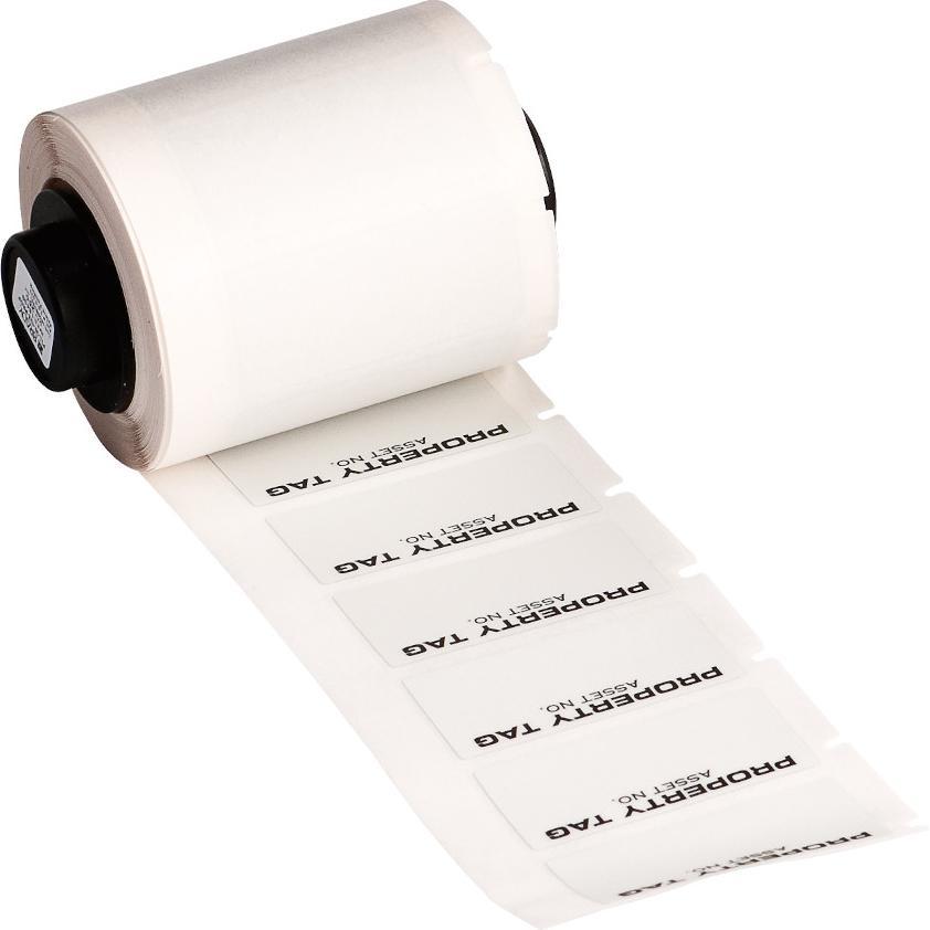 Brady, Etichette, M6-35-428-PROP, poliestere metallizzato, nero su argento, 41,40 x 19,05 mm, etichettatura