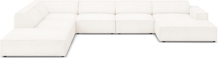 Actual product image Micadoni Bouclé Panoramic Left Corner Sofa, "Jodie", 7 Seats, 364x262x70Made in Europe (Sofa landscape)