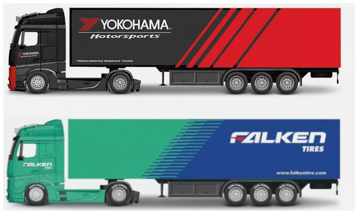 Bburago 1:43 tracteur avec remorque MB Actros Gigaspace, 18-31460