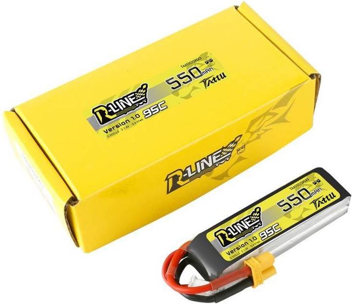 Produktbild Tattu R-Line 550mAh 7.4V 2S1P 95C Lipo Battery (7.40 V, 550 mAh)