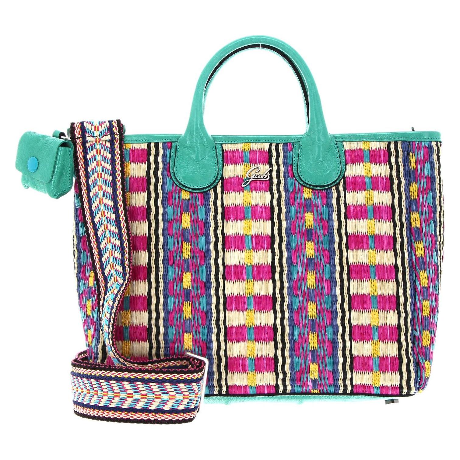 Gabs, Damen, Handtasche, Nora Tg Paglia Rigata + Naplak Shoulderbag, Mehrfarbig
