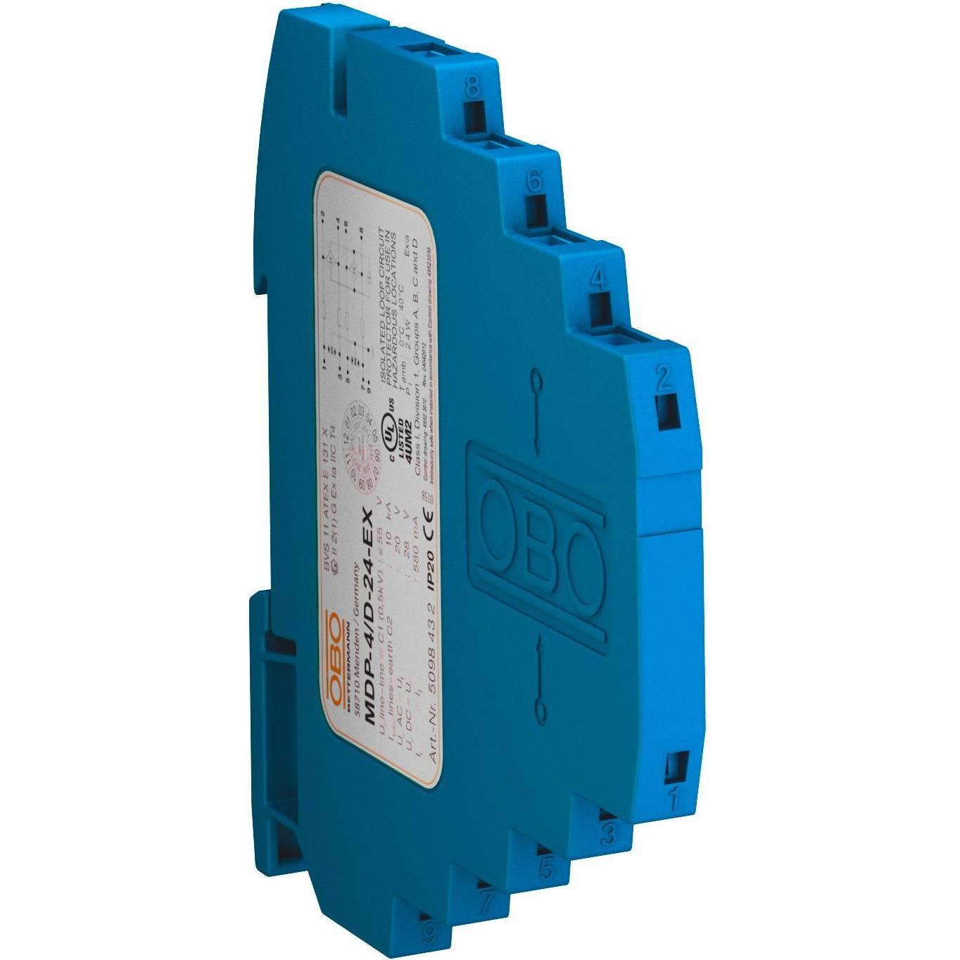 OBO Bettermann, Protezione contro le sovratensioni, OBO MDP-4 D-24-EX Barriera antifulmine