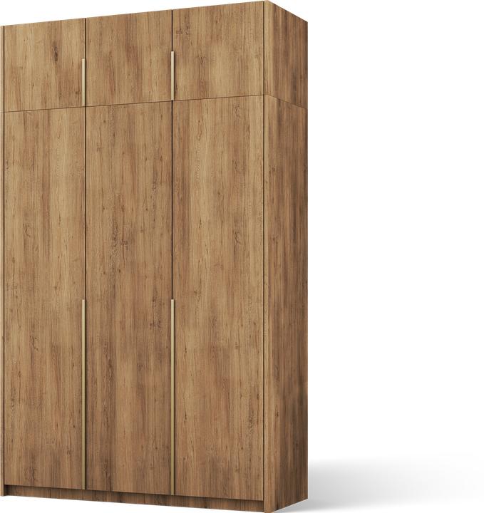Produktbild ADRK Furniture Bregma III Drehtürenschrank mit Aufsatz (148 x 58 x 250 cm)
