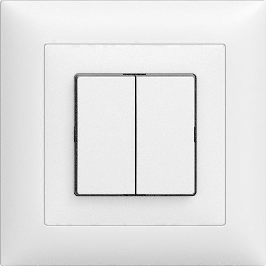 Actual product image Feller EdizioDue Doppel-Druckschalter