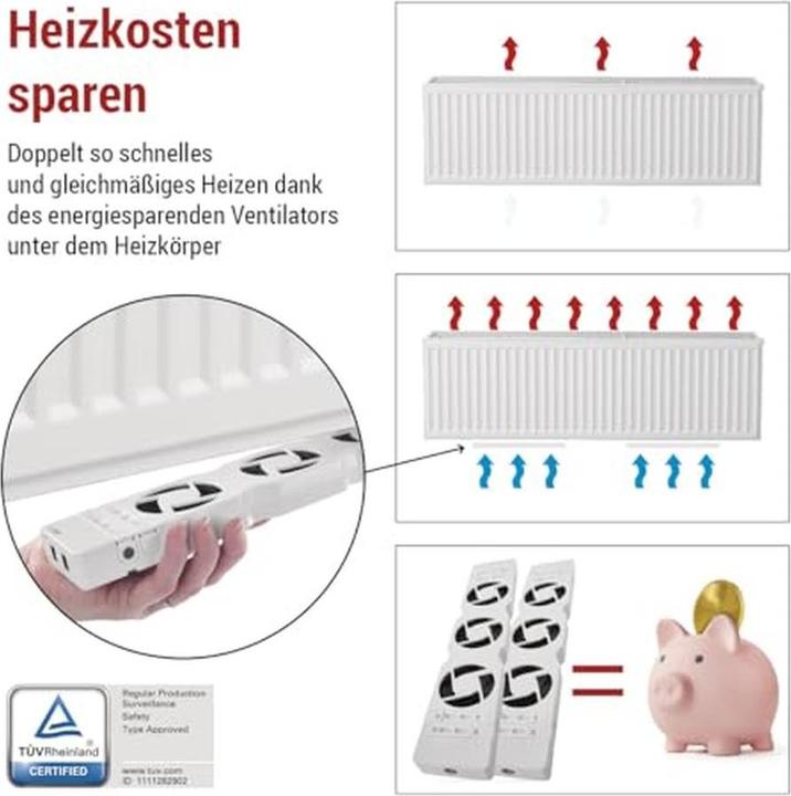 Produktbild Emos Heizkörperventilator DUO, weiss