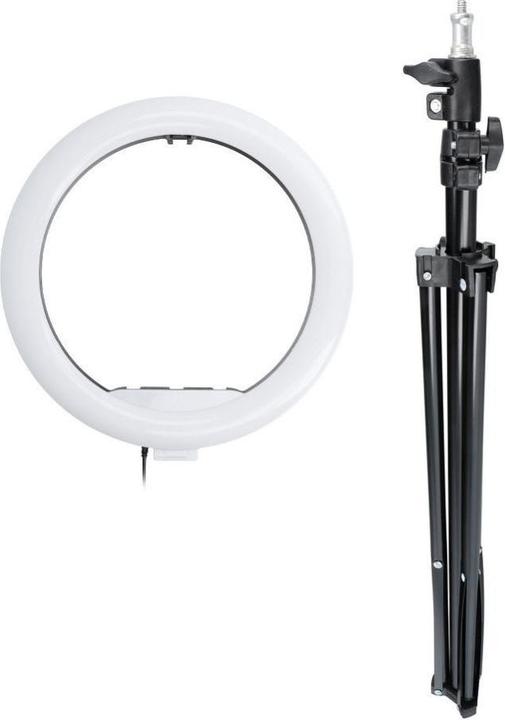 Techonic Lampada selfie LED da 13 pollici con supporto estensibile da 185 cm