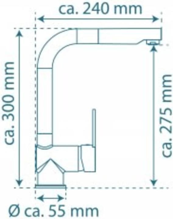 Actual product image Schütte Kitchen tap LONDON sink mixer Black matt Extendable Swivelling 79760