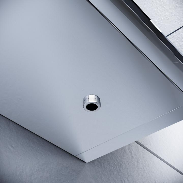 Actual product image SONNI LED-beleuchteter Spiegelschrank, 90 x 65 cm, 3 Türen Edelstahl, Badezimmerspiegelschrank mit S