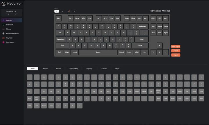 Immagine prodotto Keychron K8 QMK (Version 2) (US, Senza fili, Cablato)