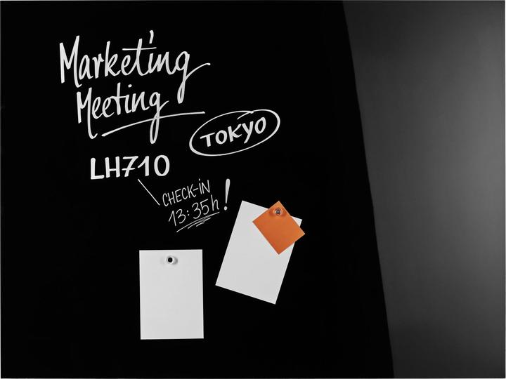 Actual product image Magnetoplan MAGNETOP. Design Glassboard 1200x900mm 13404012 deep-black (1200 x 900 mm)