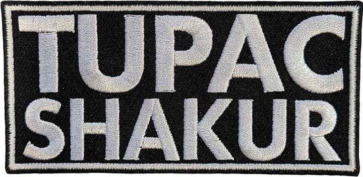 Actual product image Tupac Shakur Woven Logo Iron On Patch