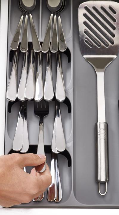 Actual product image Joseph Joseph DrawerStore Cutlery tray, grey, 38.4x39.7x5.3cm