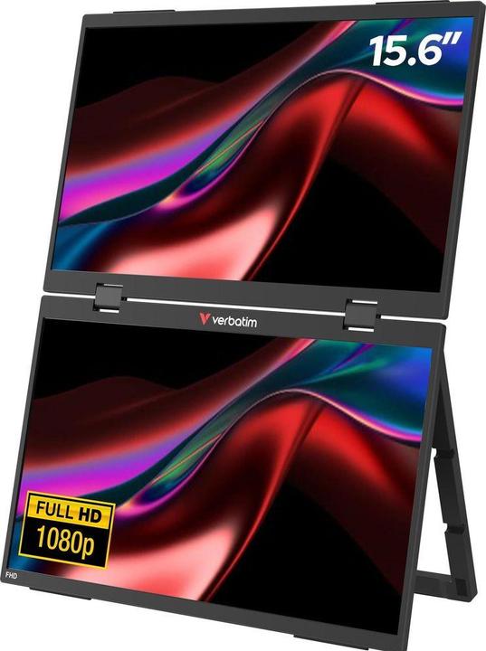 Verbatim Portable 15.6" FHD Dual Monitor (1920 x 1080 pixel, 15.60")