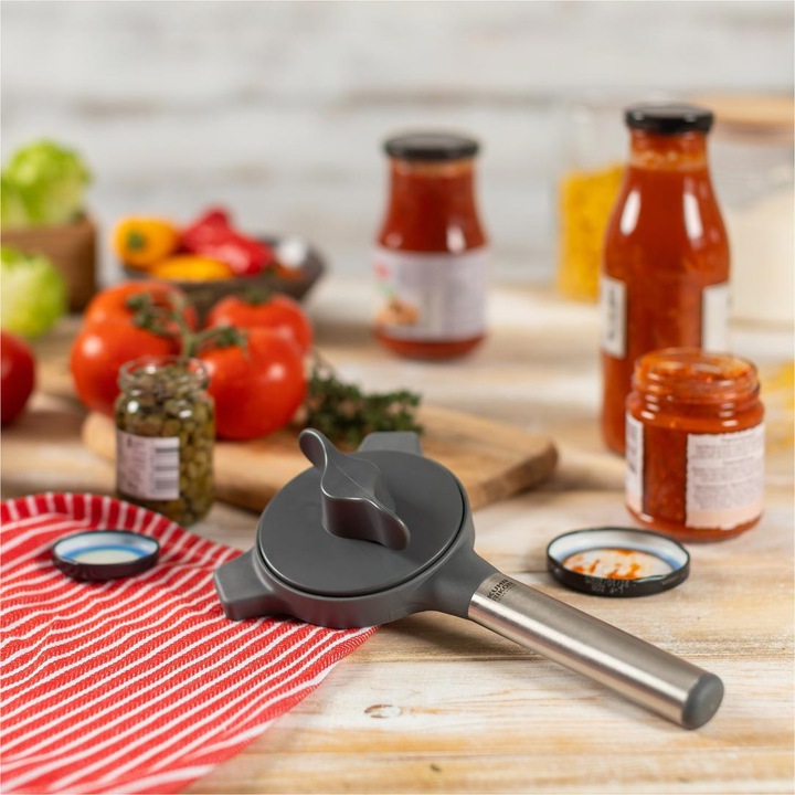 Actual product image Kuhn Rikon Deluxe Gripper lid opener grey (Plastic lidded bottle opener)