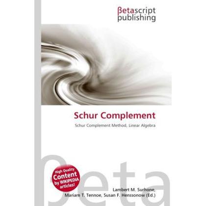 Schur Complement, Fachbücher