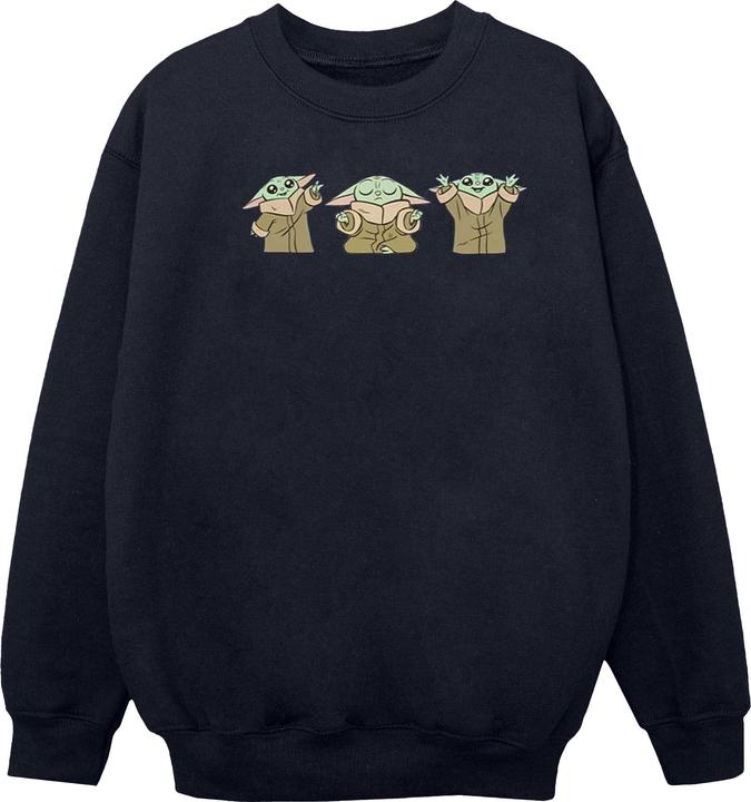 Actual product image Star Wars Girls The Mandalorian Grogu Poses Sweatshirt (128)