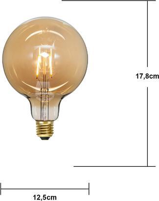 Energy Label Star Trading LED Bulb E27 G125 Plain Amber (E27, 80 lm, 1x)