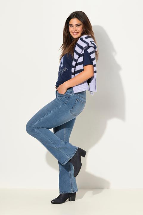 Immagine prodotto Ulla Popken Jeans modello Mary con boot cut, taglio della gamba ampio e design a cinque tasche (28)