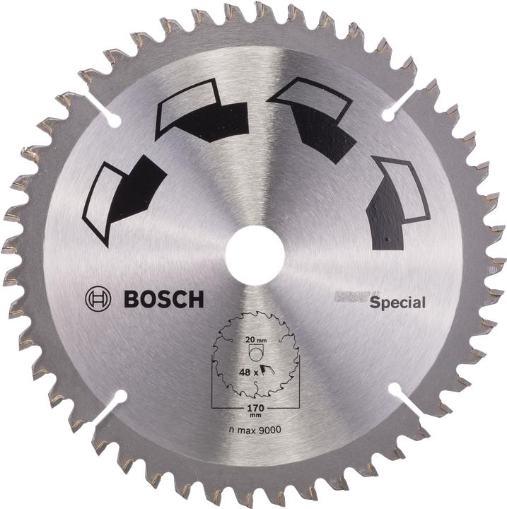 Produktbild Bosch Zubehör Kreissägeblatt SPECIAL D= 170 mm Bohrung= 20 mm Z= 48