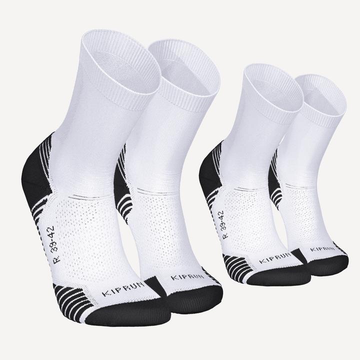 Actual product image Kiprun Pack Of 2 Pairs Of Run500 Thick Mid-Calf Running Socks (43 - 46, 43 - 44, 43 - 45)