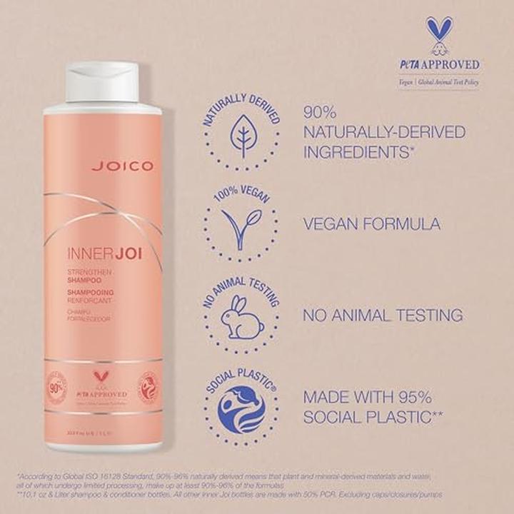 Produktbild Joico INNERJOI Strengthen Shampoo 1000 ml (1000 ml, Flüssiges Shampoo)