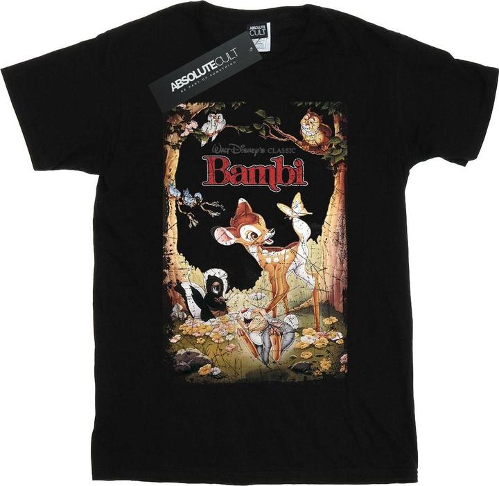 Immagine prodotto Disney Bambi Retro Poster Maglietta Ragazze (152, 158)