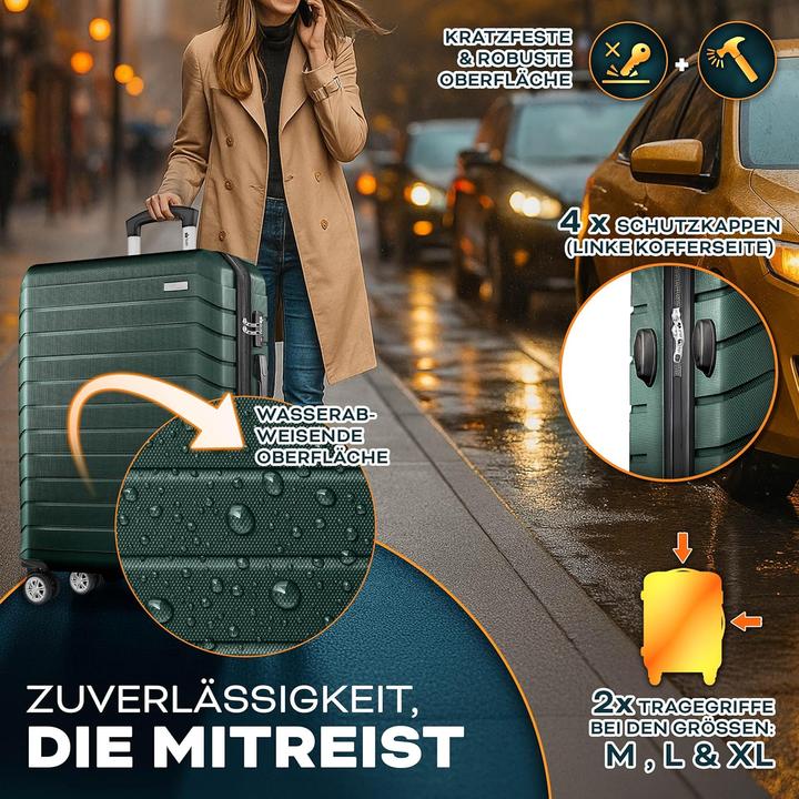 Actual product image Tillvex 4-teiliges Reisekoffer-Set mit Kofferzubehör