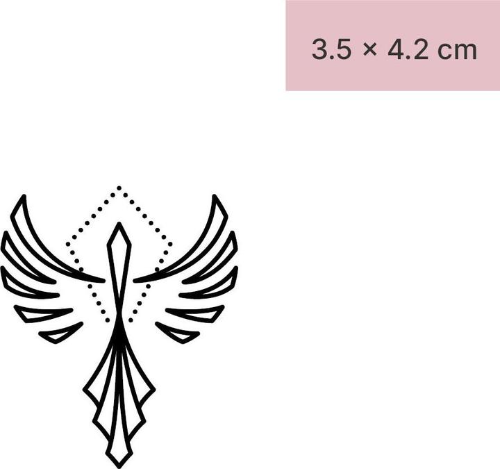Actual product image minink Temporary tattoo - Abstract phoenix