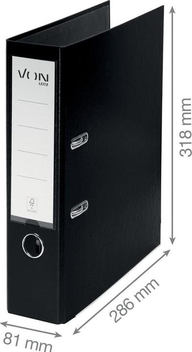 Produktbild von Ordner mit PP/Papier, 8 cm, Grün (A4, 80 mm, 1 Stk.)