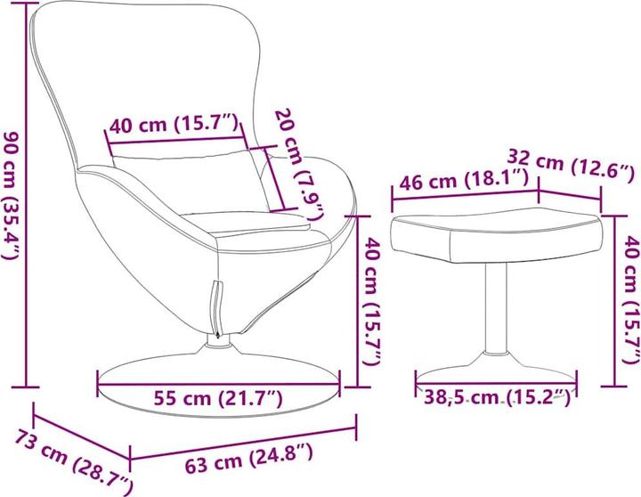Actual product image vidaXL Loungesessel