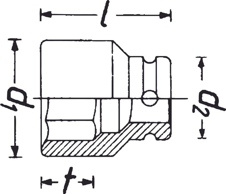 Produktbild HAZET Schlag-, Maschinenschrauber Steckschlüsseleinsatz ∙ Sechskant 1004S-32 ∙ Vierkant20 mm (3/4 Z… (32 mm)