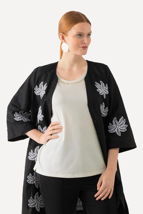 Actual product image Ulla Popken Beaded Neckline Tee (42, 44)