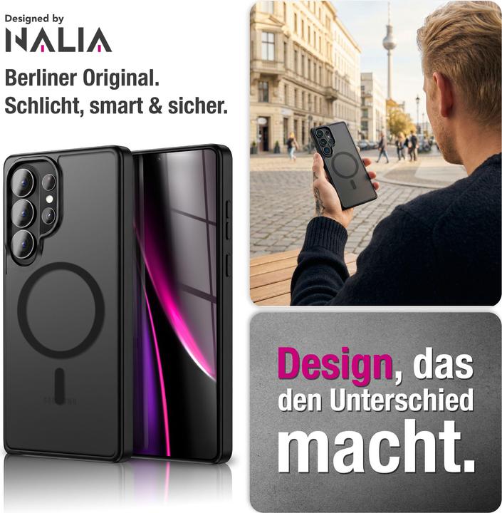Produktbild Nalia Cover "Slate" - Stossfeste MagSafe Hülle - hohe Magnetkraft für Zubehör - Smart-Cut Design Case (Samsung Galaxy S26 Ultra)