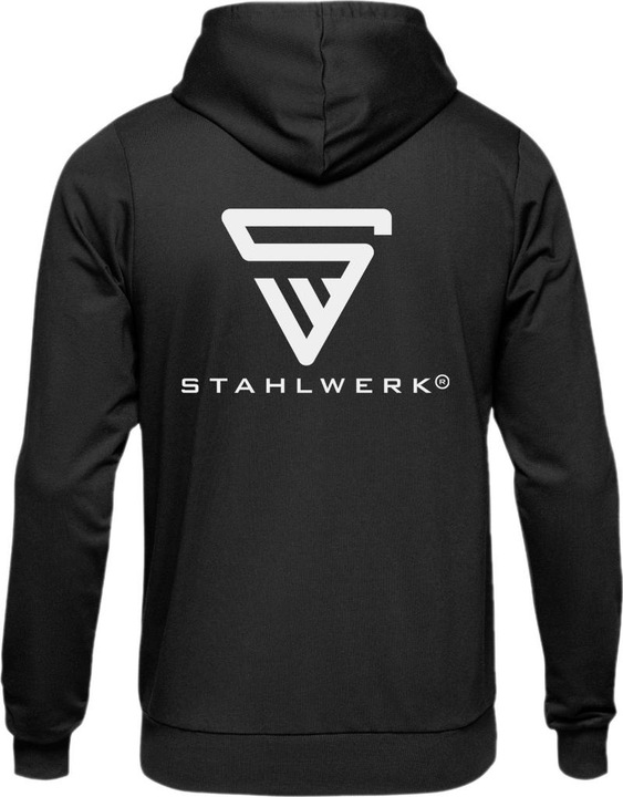 Produktbild Stahlwerk Hoodie Kapuzenpullover mit Reissverschluss in Schwarz Grösse XXL (XXL)