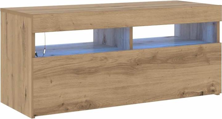 Produktbild VidaXL TV Schrank Lowboard Fernsehschrank Fernsehtisch mit LED Artisan-Eiche (90 x 35 x 40 cm)