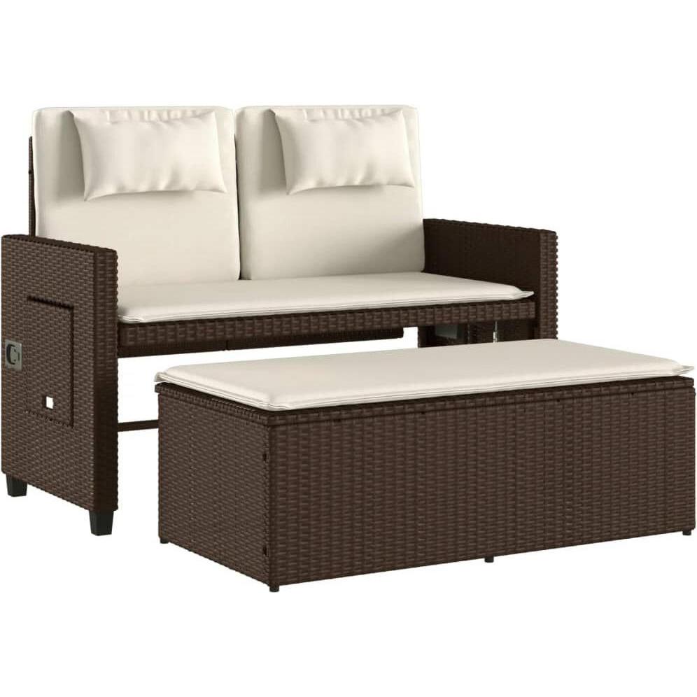 VidaXL, Gartenbank, 10-tlg. Garten-Lounge-Set mit Kissen