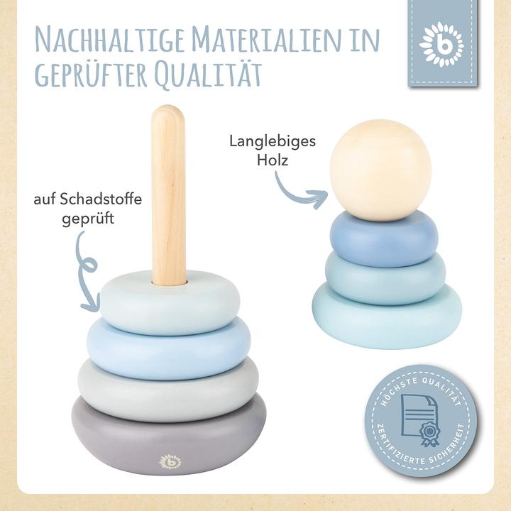 Image du produit Bieco Jouet à empiler Bleu/Gris