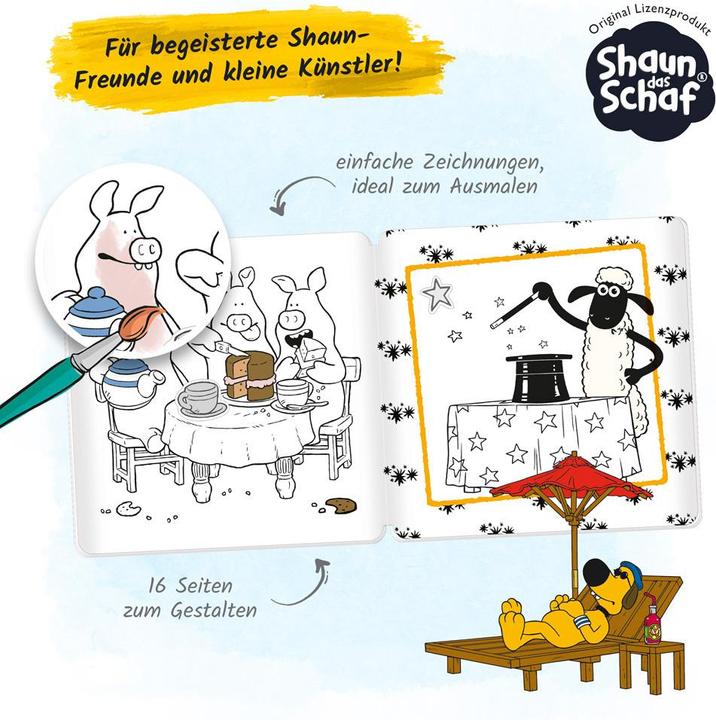 Actual product image Shaun the sheep sticker colouring book Colouring book with stickers