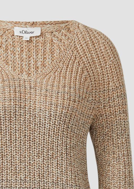 Produktbild s.Oliver Strickpullover Kuscheliger V-Ausschnitt-Strickpullover aus Baumwollmix (38)