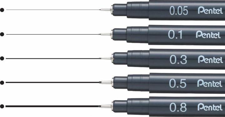 Produktbild Pentel Fineliner Pigment (Grau, 1x)