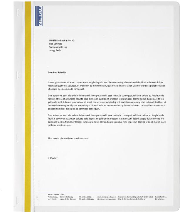 Actual product image Durable 2250-02 Presentation folder PVC Transparent (A4, 25x)