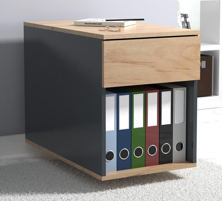 Image du produit VCM Caisson roulant Caisson d'appoint Caisson de bureau Roulettes Dasola 1 tiroir (39 x 70 x 55 cm)