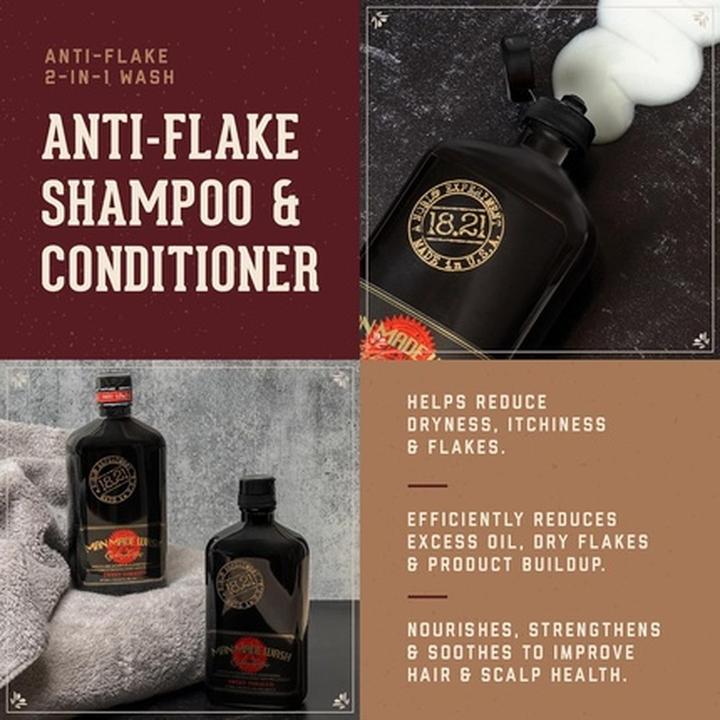 Actual product image 18.21 Man Made Anti-Flake 2-in-1 Shampoo & Conditioner Sweet Tobacco