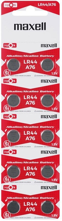 Produktbild Maxell LR44 (10 Stk., LR44, 110 mAh)