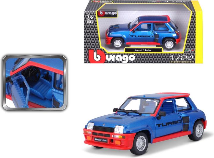 Actual product image Bburago Renault 5 Turbo blue/red 1:24