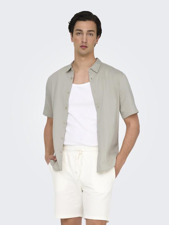 Produktbild Only & Sons Onsrobin Button Under Ss Stretch Shirt (L)