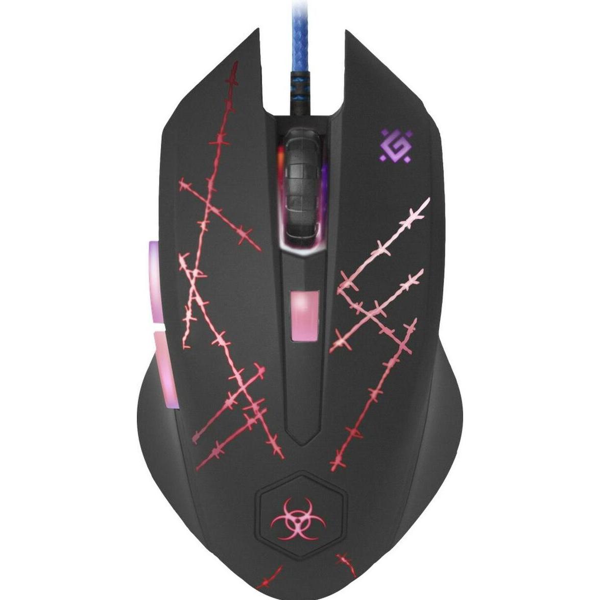 Defender Nero Forzato Gm-020L Mouse Ambidestro Usb Tipo-A Ottico 3200 Dpi (Cablato), Mouse,