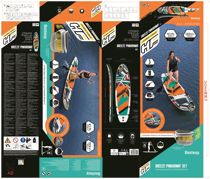 Produktbild Bestway Hydro-Force SUP Allround Board-Set Breeze Panorama 305 x 84 x 12 cm